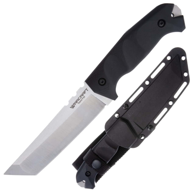 Cold Steel Medium Warcraft San Mai III Tanto Knife 5.5in San Mai III Steel Tanto Blade G10 Black Handle 13U - Cold Steel