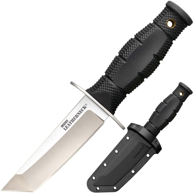 Cold Steel Mini Leatherneck Fixed Blade Knife 3.5in 8Cr13MoV Steel Tanto Plain Blade 3 1/4in Long Kray-Ex Handle