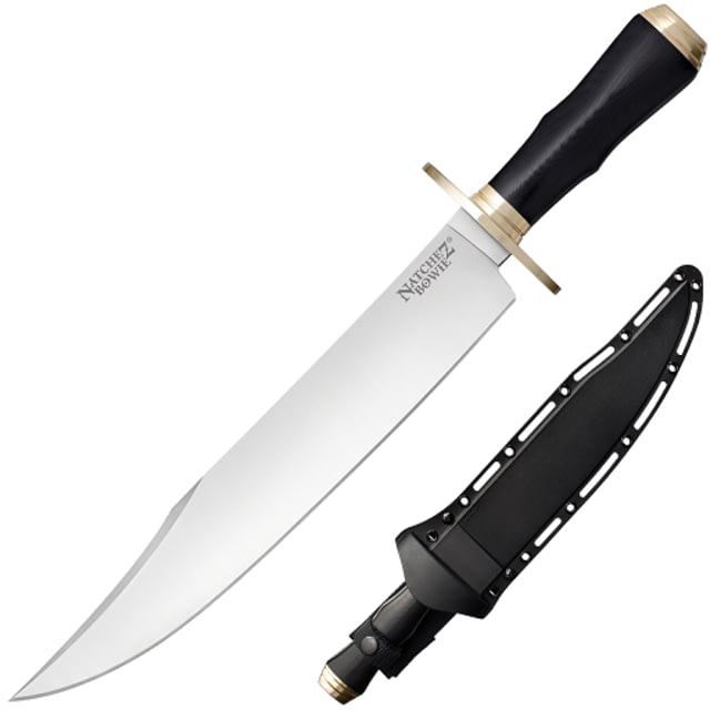 Cold Steel Natchez Bowie 3V Knife 11.5in CPM 3V Steel Clip Point Blade Black G10 Handle 16DN
