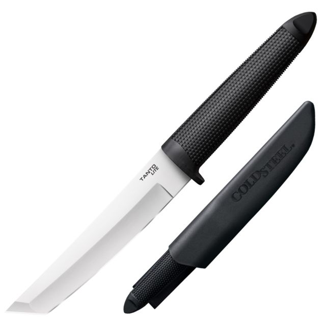 Cold Steel Tanto Lite Fixed Blade Knife 6in German 4116 Stainless Cryo Quenched Blade Black Polypropylene Kray-Ex Handle