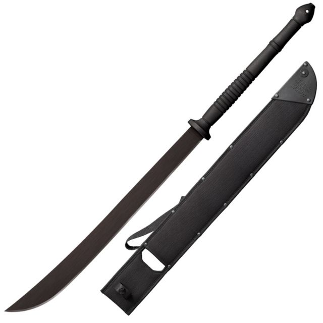 Cold Steel Thai Machete Knife w/o Sheath 1055 Carbon Steel with Black Baked-On Anti Rust Matte Finish Black - Cold Steel