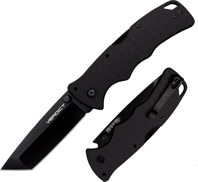 Cold Steel Verdict AUS-10A Folding Knives 3in AUS-10 Japanese SS Tanto Blade G10 Handle FL-C3T10A - Cold Steel