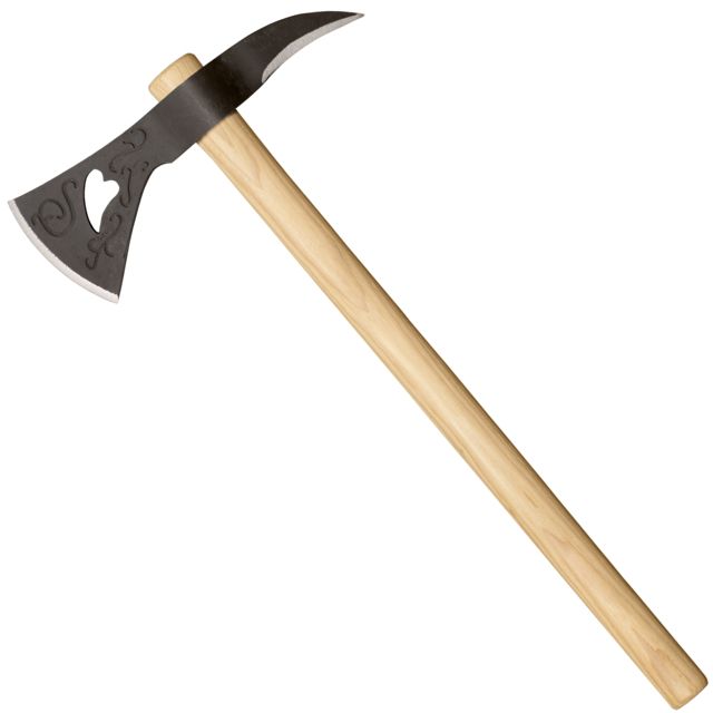 Cold Steel Weeping Heart Hawk Drop Forged 1055 High Carbon Steel Blade Wood American Hickory Handle 22in