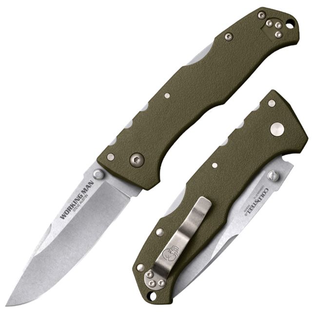 Cold Steel Working Man Knife Green/Silver 7 7/8in - Cold Steel