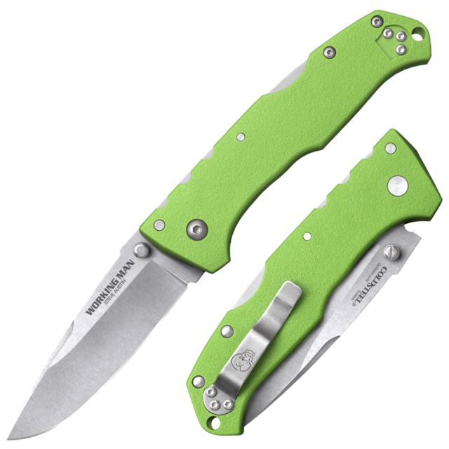 Cold Steel Working Man Knife Green/Silver 7 7/8in - Cold Steel