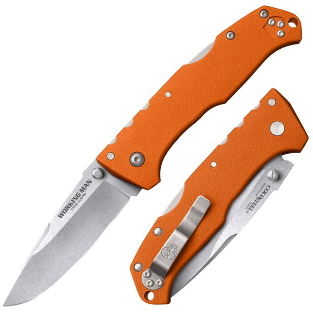 Cold Steel Working Man Knife Orange/Silver 7 7/8in - Cold Steel
