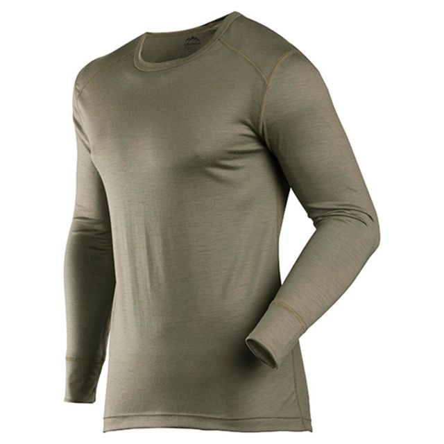 Coldpruf Classic Men's Crew Long Sleeve Base Layer Merino Wool Commando Large