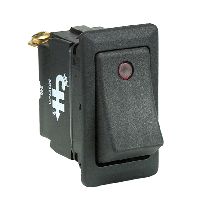 Cole Hersee Rocker Switch w/Small Round Pilot Lights SPST On-Off 3 Screw Sealed - Cole Hersee