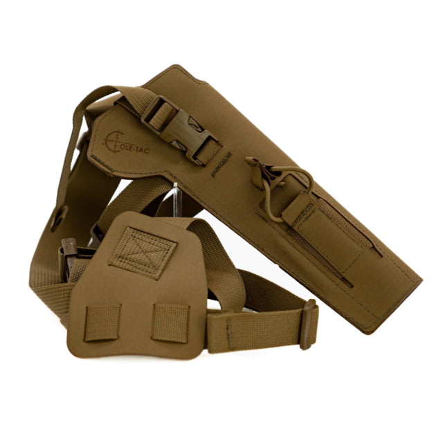 Cole-Tac Varmint Wrangler Squadron Chest Holster Right Hand Coyote Brown
