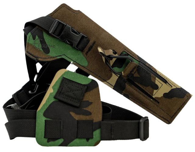 Cole-Tac Varmint Wrangler Squadron Chest Holster Right Hand M81 Woodland - Cole-Tac