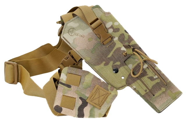 Cole-Tac Varmint Wrangler WML Squadron Chest Holster Left Hand MultiCam - Cole-Tac