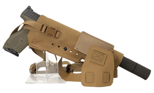 Cole-Tac Varmint Wrangler XL Squadron Chest Holster Left Hand Coyote Brown - Cole-Tac