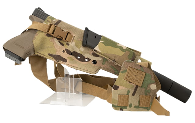 Cole-Tac Varmint Wrangler XL Squadron Chest Holster Left Hand MultiCam - Cole-Tac