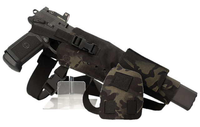 Cole-Tac Varmint Wrangler XL Squadron Chest Holster Left Hand MultiCam Black - Cole-Tac