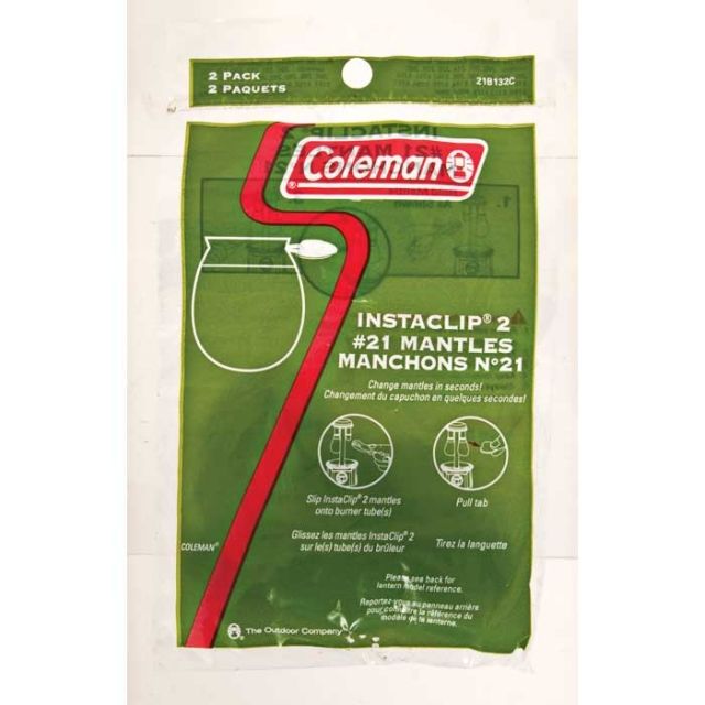 Coleman Insta-Clip Mantles Number 21 2 Pack Multi - Coleman