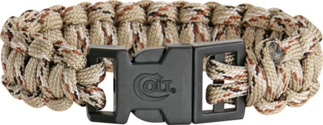 Colt Tactical S.P.E.A.R. Survival Bracelet single weave.75in release buckle 7.25in dia 7.5in cord desert tan - Colt