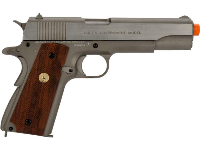 Colt Licensed 1911 MKIV Series 70 Full Metal CO2 Blowback Pistol, Classic, Stainless, Small, 180529 by USA Colt Airsoft Guns