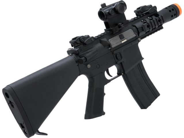 Colt Licensed Sportsline M4 Stubby Full Stock w/CNC RIS AEG Black Large  / QL008S-B - Colt