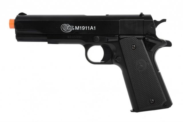 Colt M1911A1 Spring Pistol Metal Slide HPA Black - Colt
