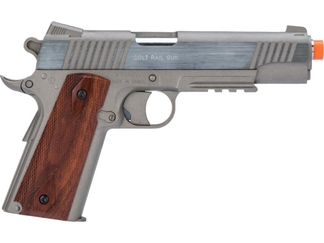 Colt M45A1 CO2 Powered Non-Blowback Airsoft High Power Gas Pistol, Stainless, Medium, 180315 by USA Colt Airsoft Guns