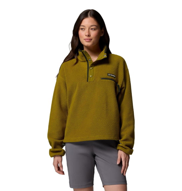 Columbia Helvetia II Cropped Half Snap Fleece - Women's Mossy Green/Mossy Green/Greenscape Extra Small