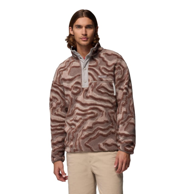 Columbia Helvetia II Printed Half Snap Fleece - Men's Iron/Topoglitch Large