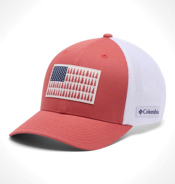 Columbia Mesh Tree Flag Ball Cap Washed Red Small/Medium