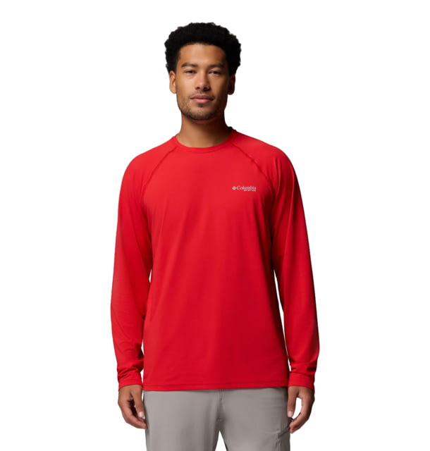 Columbia PFG Solar Stream II Long Sleeve - Men's Red Spark 2XL