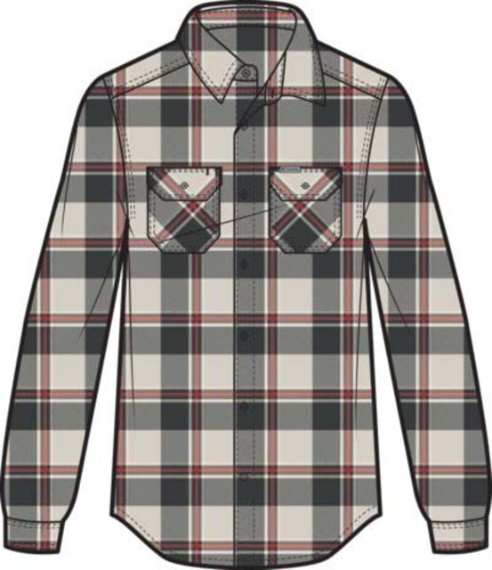 Columbia Columbia Flare Gun Stretch Flannel Shirt - Men's Dark Stone Trails Edge Plaid 2XL - $30.41 at Optics Planet