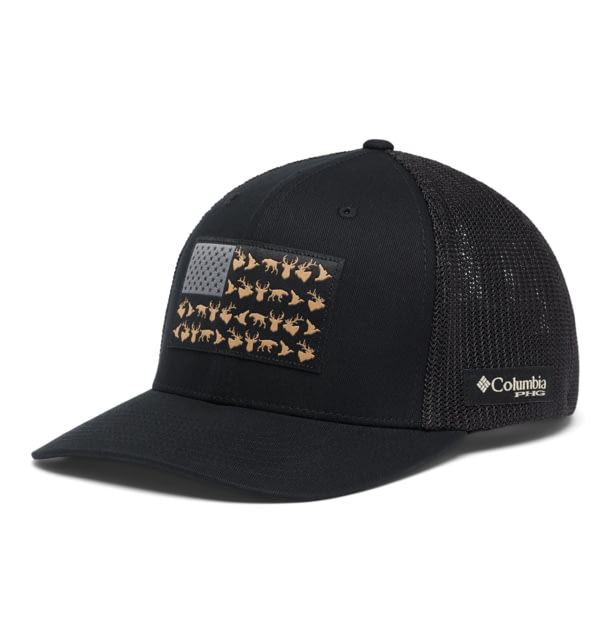 Columbia PHG Game Flag Mesh Ball Cap Black L/XL