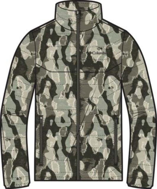 Columbia Powder Lite II Printed Jacket - Men's Stone Green Treebark Print Small