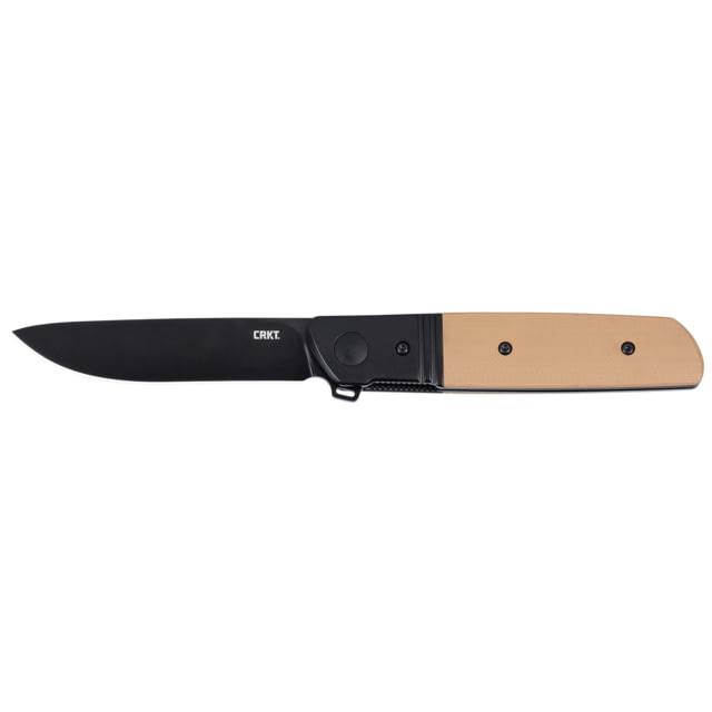 CRKT Bamboozled Assisted Opening Folding Knife 3.34in D2 Tanto G10 Tan Handle