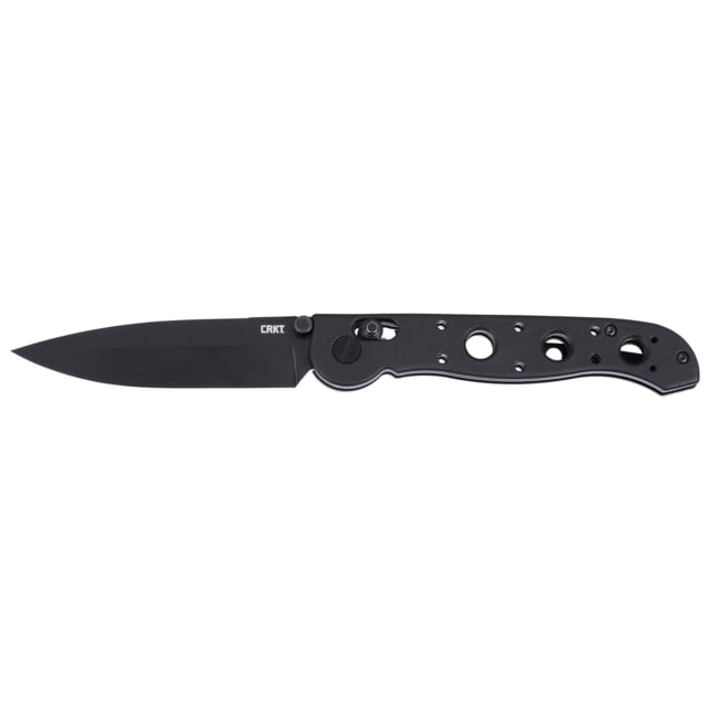 CRKT Folding Knife 3.57in D2 Tool Steel Blade Drop Point Blade Black G10 Handle