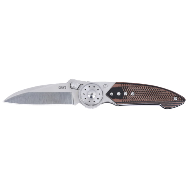 CRKT Walker Blade Lock Folding Knife 2.93in 14C28N Drop Point Blade Brown Aluminum Handle