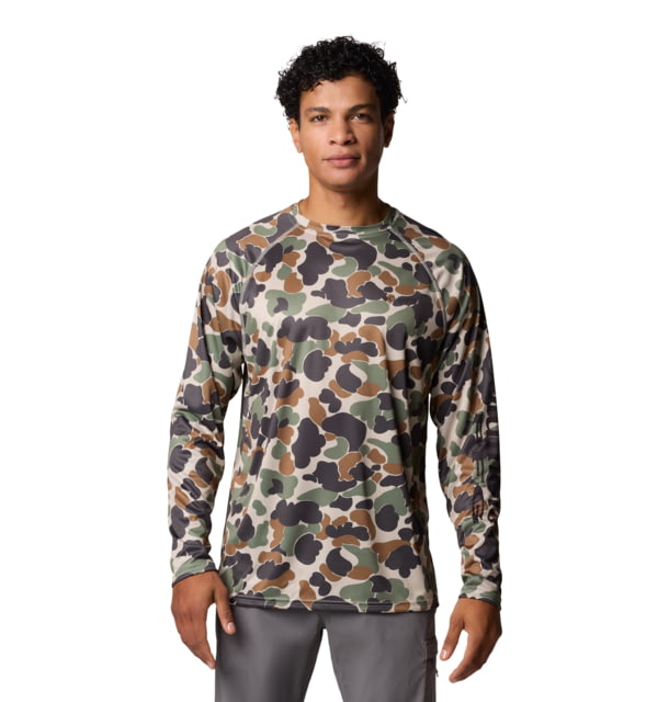 Columbia Super Terminal Tackle Long Sleeve Shirt - Men's Fossil Deltahunter Camo XXL