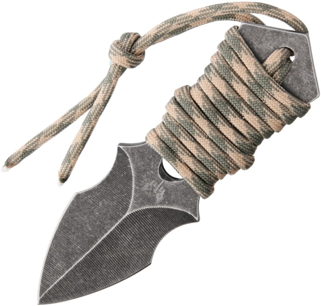 Combat Ready Neck Knife Fixed Blade Knife 2.25in Stainless Steel Standard Edge Black Stonewash - Combat Ready