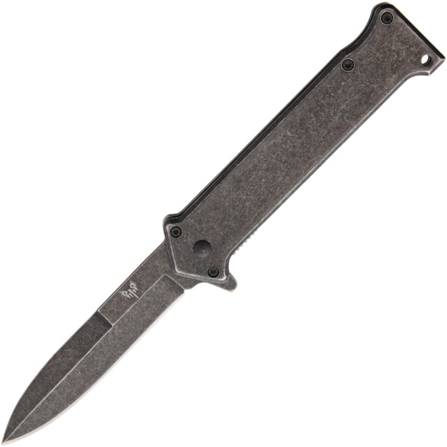 Combat Ready Stiletto Linerlock Folding Knife3.5inStainless Steel Black Stonewash Black StonewashStainless Handle - Combat Ready