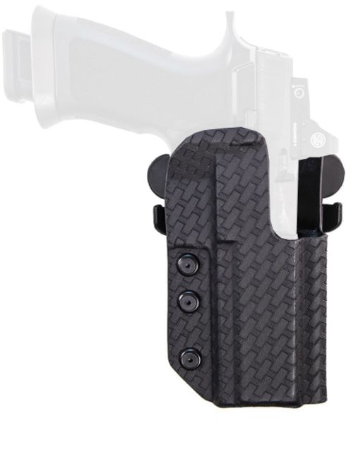 Comp-Tac Basket Weave International Owb Kydex Holster Glock 31/Glock 17/Glock 22 Right Hand Basketweave Black Weave - Comp-Tac