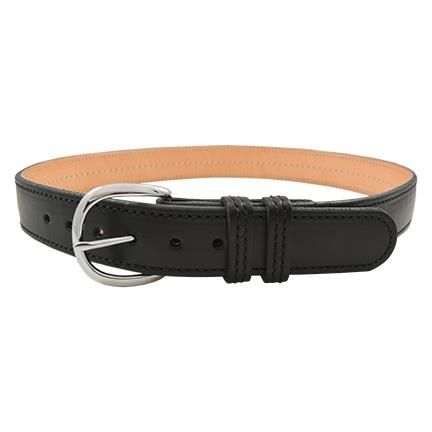 Comp-Tac Gun Belt- Leather- Reinforced with Kydex Contour Cut Black/ Nickel Hardware 44in