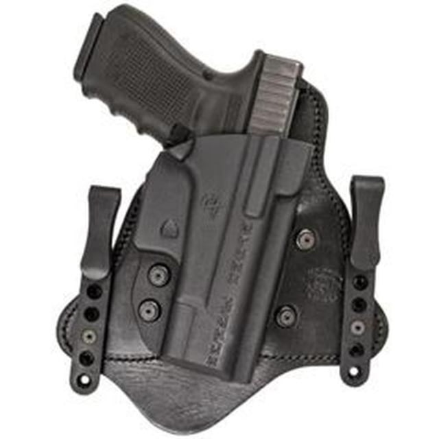 Comp-Tac MTAC Premier Hybrid IWB Holster Colt Defender 3in Right Hand Black Leather/Kydex Black - Comp-Tac