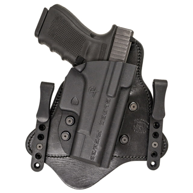Comp-Tac MTAC Premier Hybrid IWB Holster Smith & Wesson M&P 45 Shield Left Hand Black Leather/Kydex Black - Comp-Tac