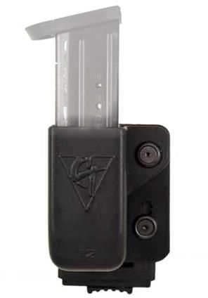 Comp-Tac Single Mag PLM Attachment OWB Kydex Size 23 - HK P30 P30L VP9 VP40 P2000 UPS .40/9 Steel Left Hand Black - Comp-Tac