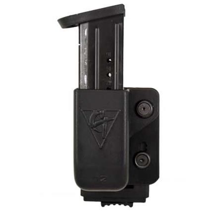Comp-Tac Single Mag PLM Attachment OWB Kydex Size 4 - Glock 9/40 Double Stack .45 GAP Left Hand Black - Comp-Tac