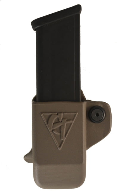 Comp-Tac Single Mag Pouch OWB Kydex Size 4 - Glock 9/40 Double Stack .45 GAP Left Hand Dark Earth - Comp-Tac