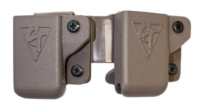 Comp-Tac Twin Belt Clip Mag OWB Kydex Size 4 - Glock 9/40 Double Stack .45 GAP Left Hand Dark Earth - Comp-Tac