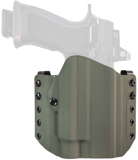 Comp-Tac Warrior with Light OWB Kydex Holster Sig -P320/RX Full Size 9/40 + TLR-1/HL Left Hand Olive Drab - Comp-Tac