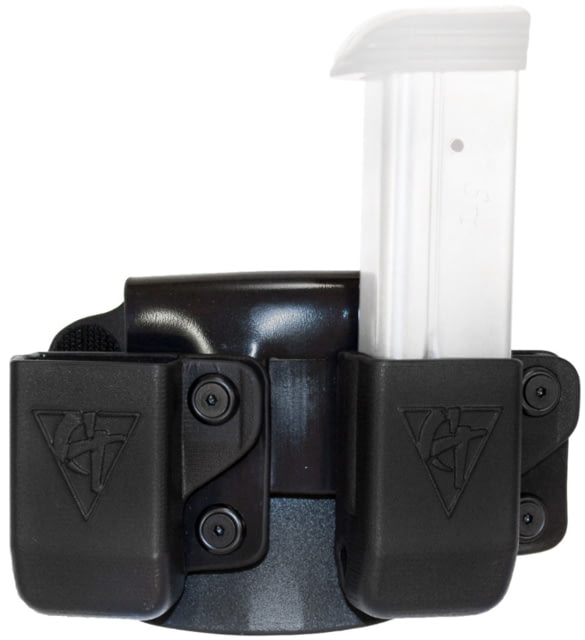 Comp-Tac Twin Paddle Mag OWB Kydex Size 10 - 1911 Double HK USP 9/40/45 Poly Walther PPQ .45 Left Hand Black - Comp-Tac