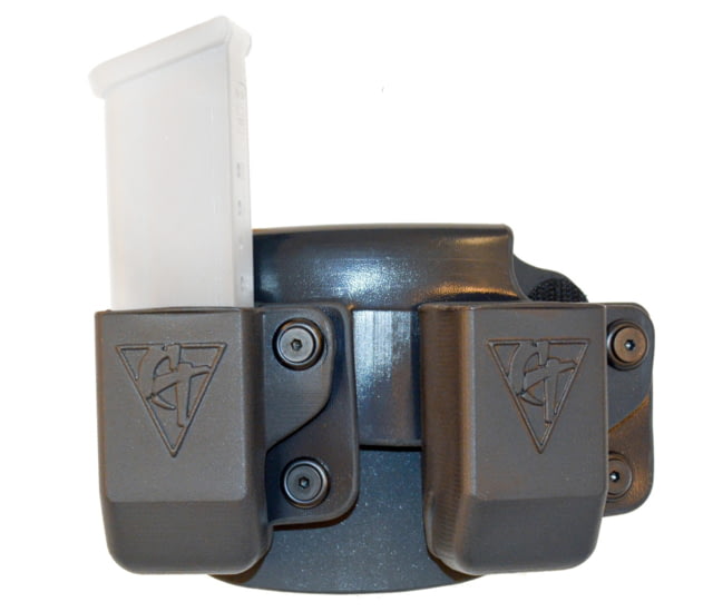 Comp-Tac Twin Paddle Mag OWB Kydex Size 4 - Glock 9/40 Double Stack .45 GAP Left Hand Black - Comp-Tac