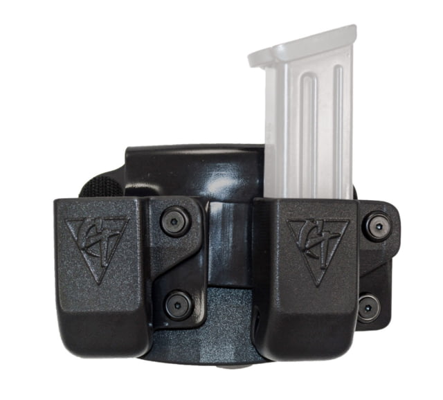 Comp-Tac Twin Paddle Mag OWB Kydex Size 23 - HK P30 P30L VP9 VP40 P2000 UPS .40/9 Steel - Black - Left Hand Black - Comp-Tac