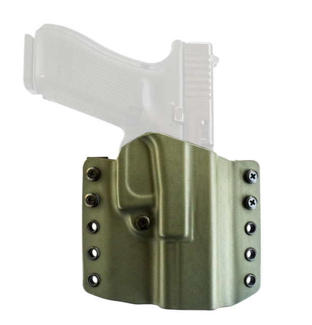 Comp-Tac Warrior Holster OWB Kydex Glock 17 Gen5 Right Hand Green - Comp-Tac
